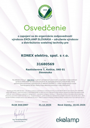 Certifikát – ukážka 3
